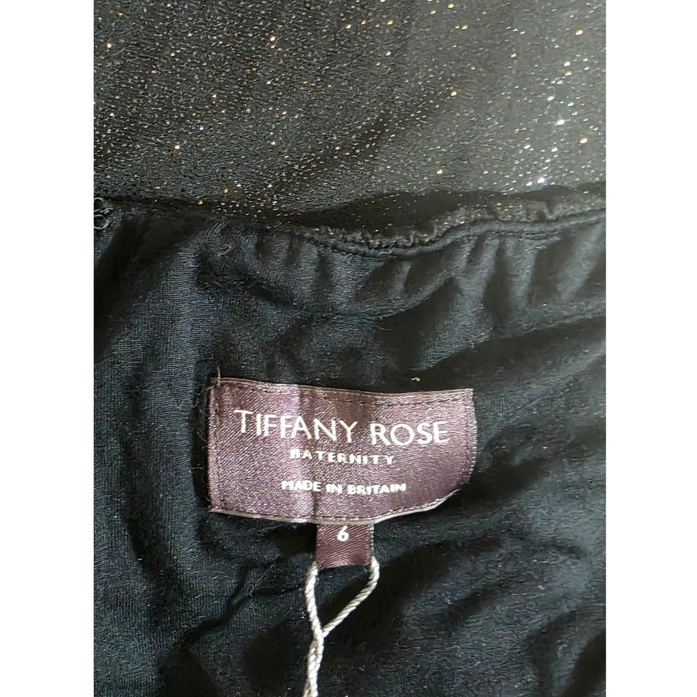 Tiffany Rose Maternity Gown Women Size 6 Black Shimmer NEW - Picture 14 of 15